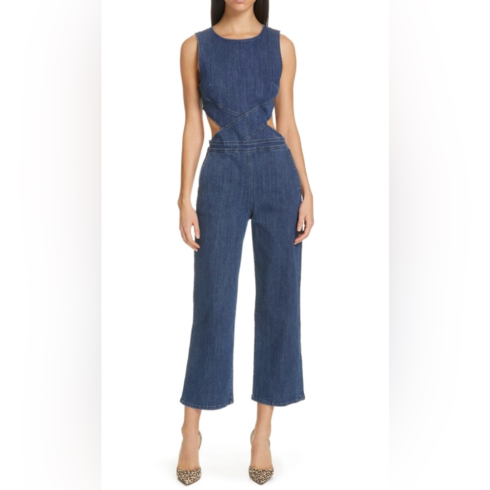 3x1 denim jumpsuit with cutouts